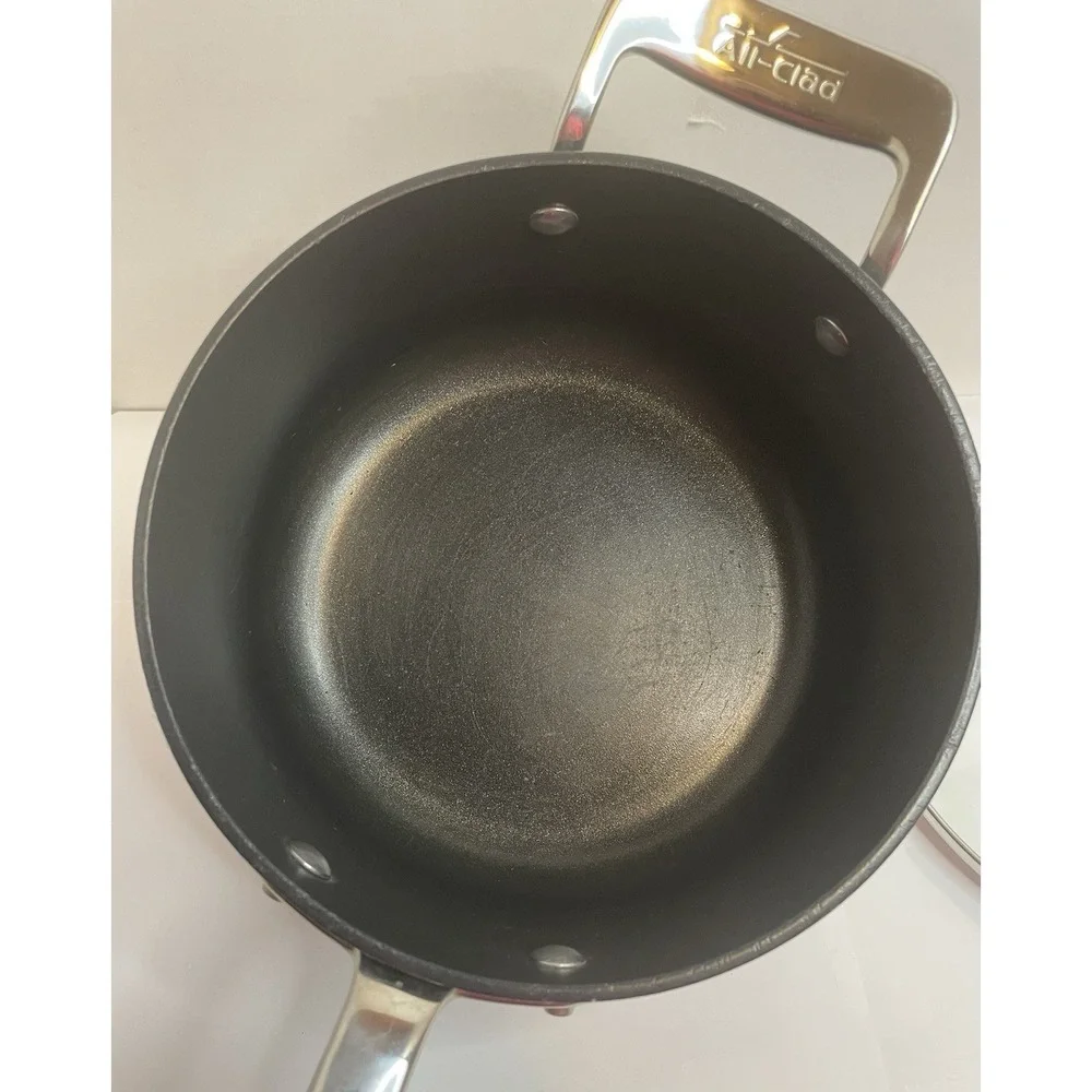 All-Clad 2.5 Qt Hard Anodized Aluminum Nonstick Sauce Pan & Tempered Glass Lid